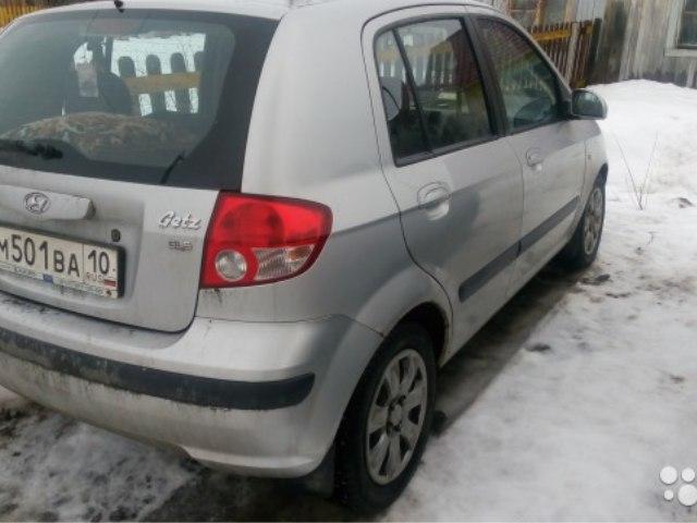 Hyundai Getz после приличного ДТП.